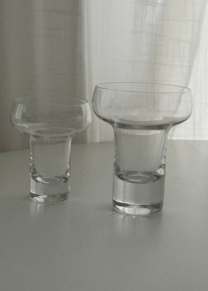 4 grands verres en cristal Top Design 1970