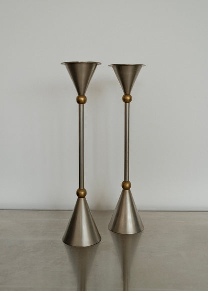 duo de bougeoirs "memphis" 1980