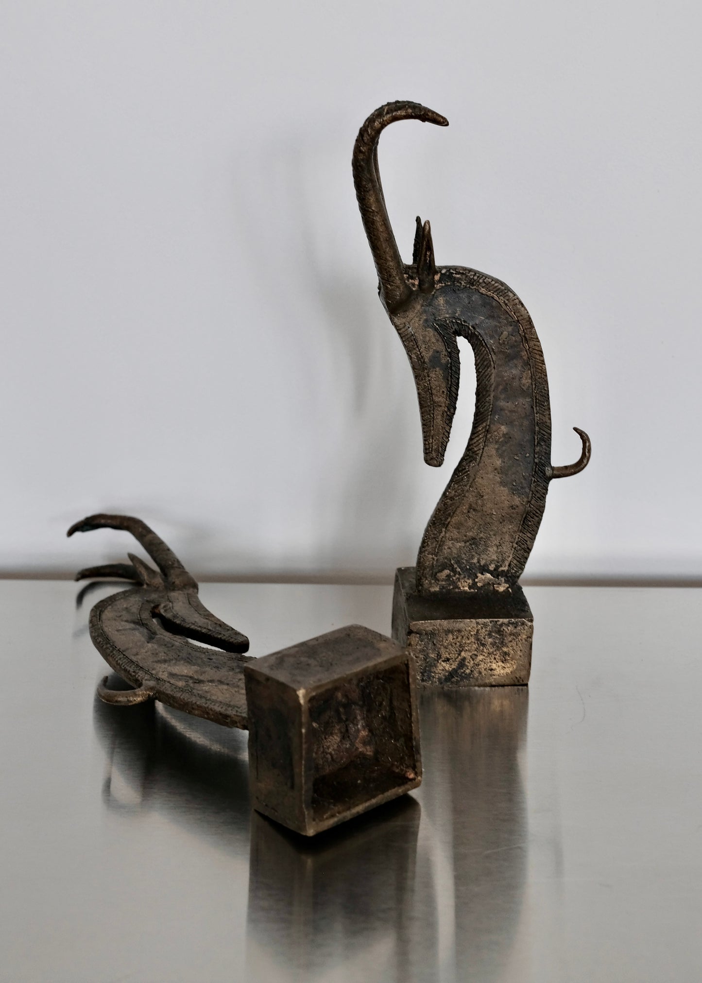 duo de statuettes anthropomorphes en bronze