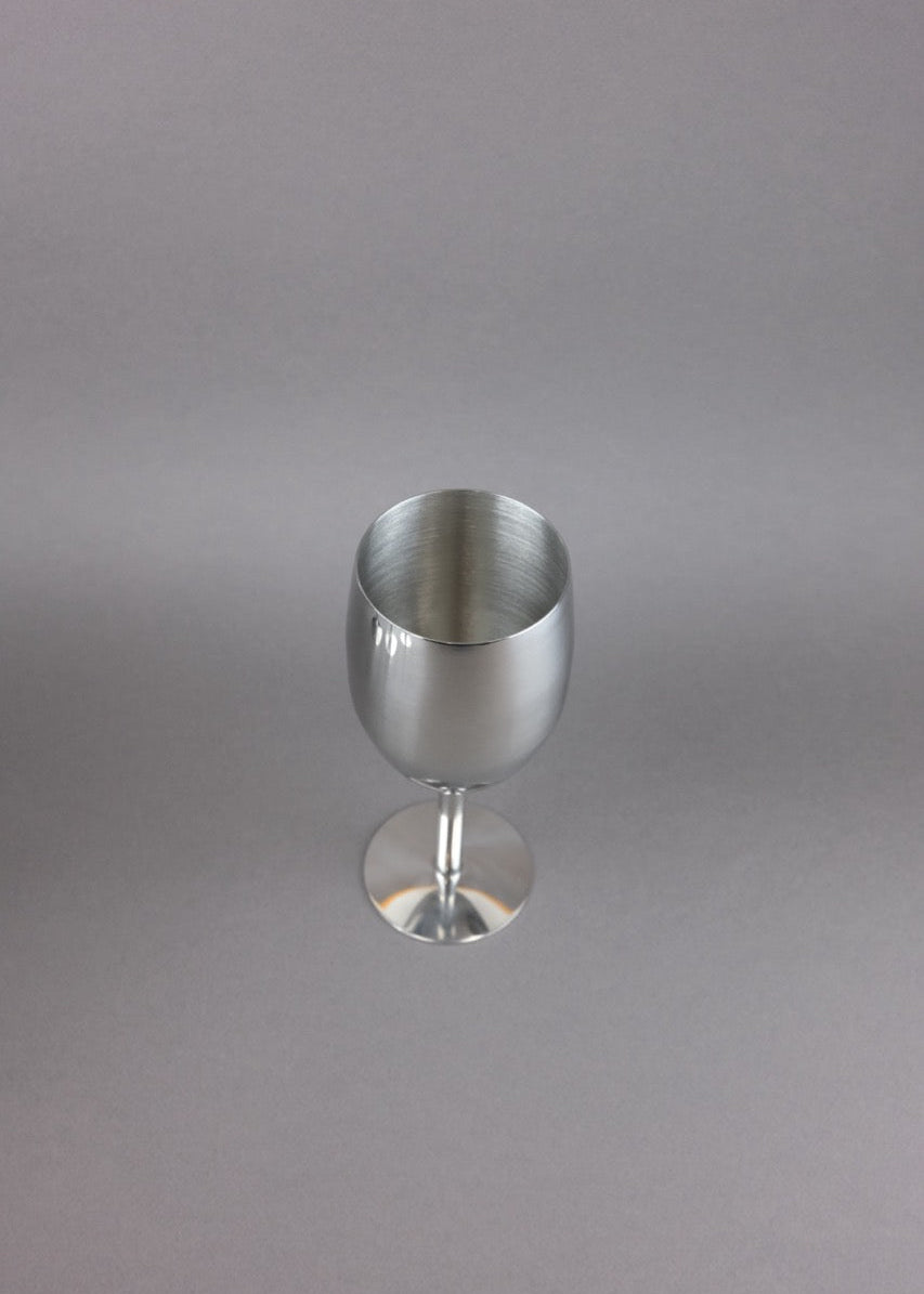 set de 4 verres à vin chromés