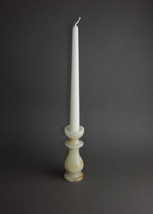 bougeoir en onyx vintage