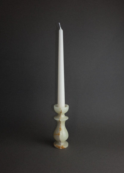 bougeoir en onyx vintage