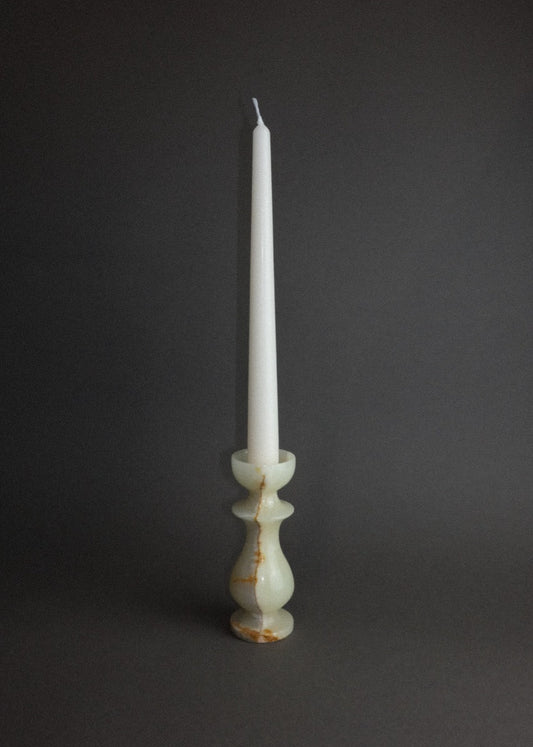 bougeoir en onyx vintage