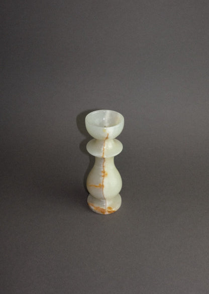 bougeoir en onyx vintage