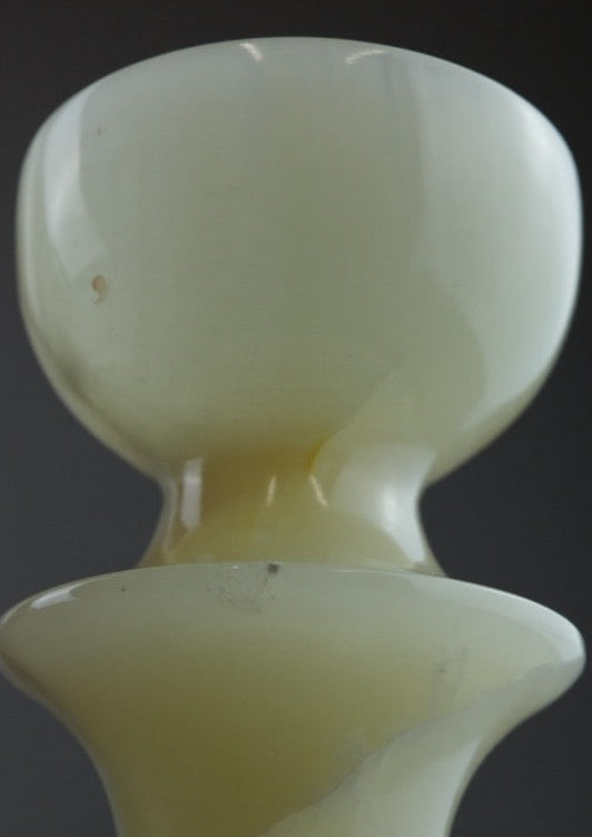 bougeoir en onyx vintage