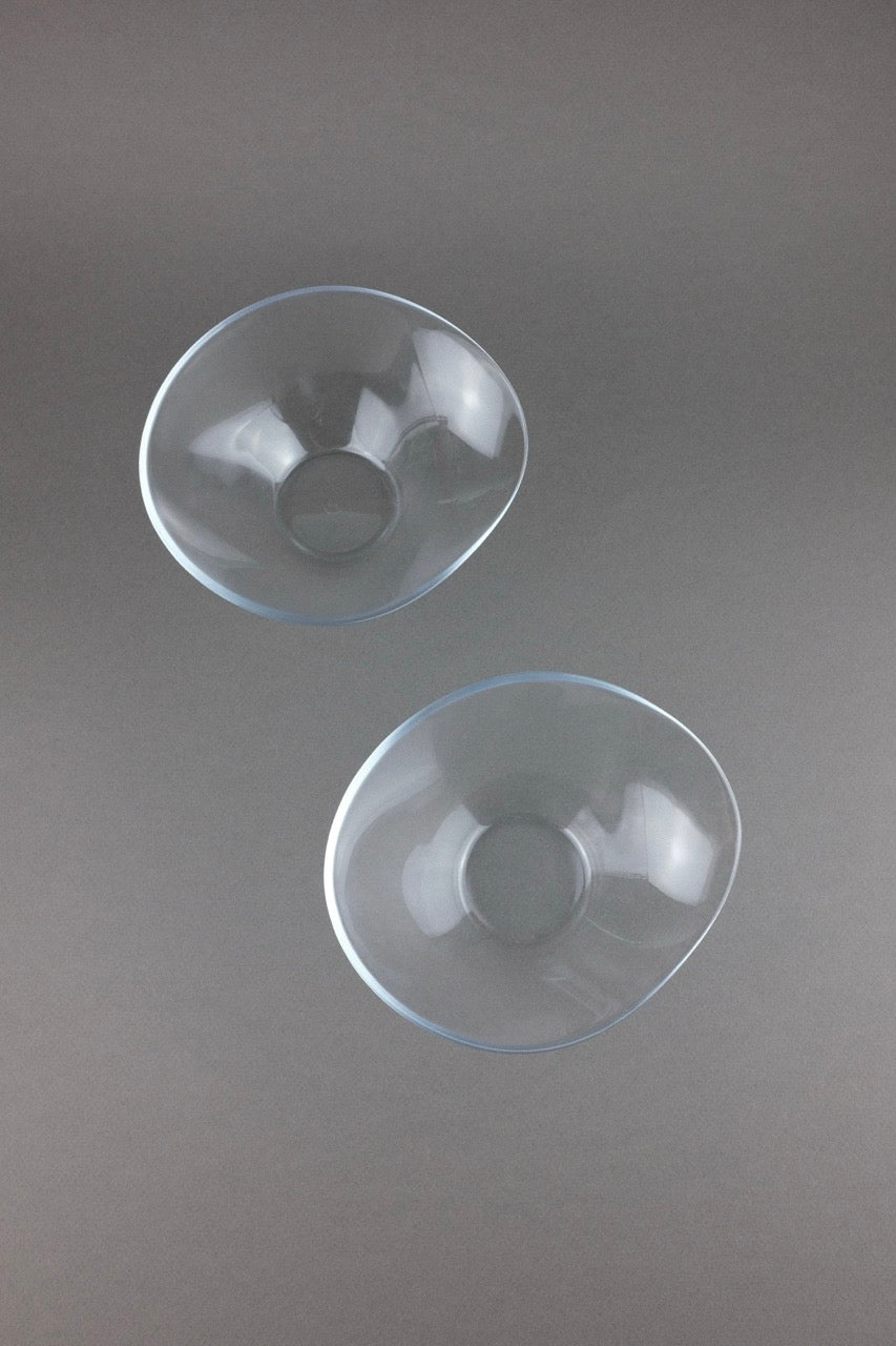 paire de coupelles en verre design moderne