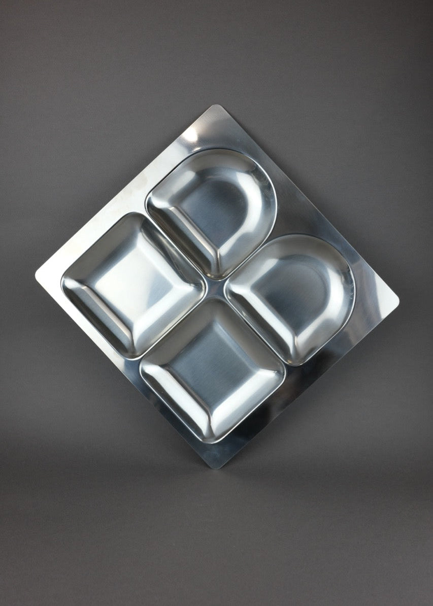 plateau compartimenté AMC en inox