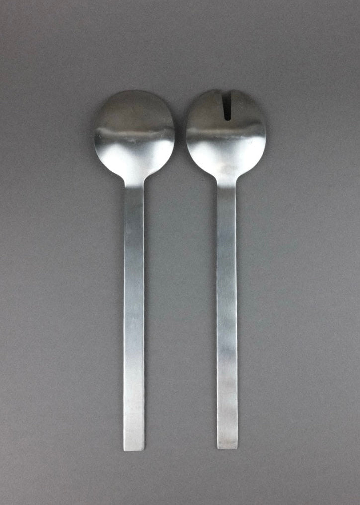 couverts de service en inox brossé