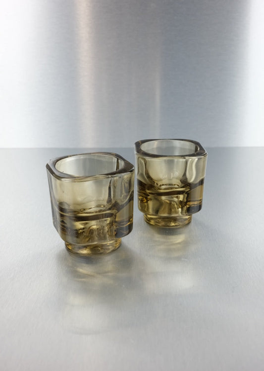 duo de coquetiers en verre fumé par Joe Colombo
