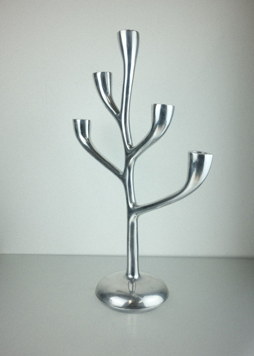grand chandelier "arbre" en fonte d’aluminium