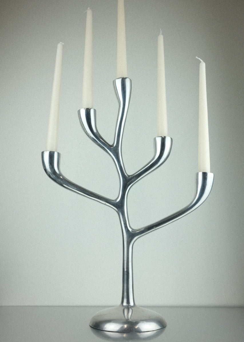grand chandelier "arbre" en fonte d’aluminium
