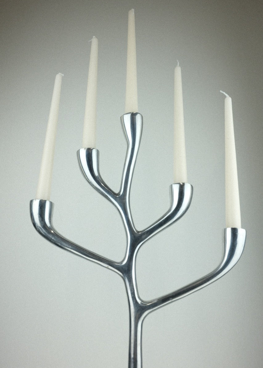 grand chandelier "arbre" en fonte d’aluminium