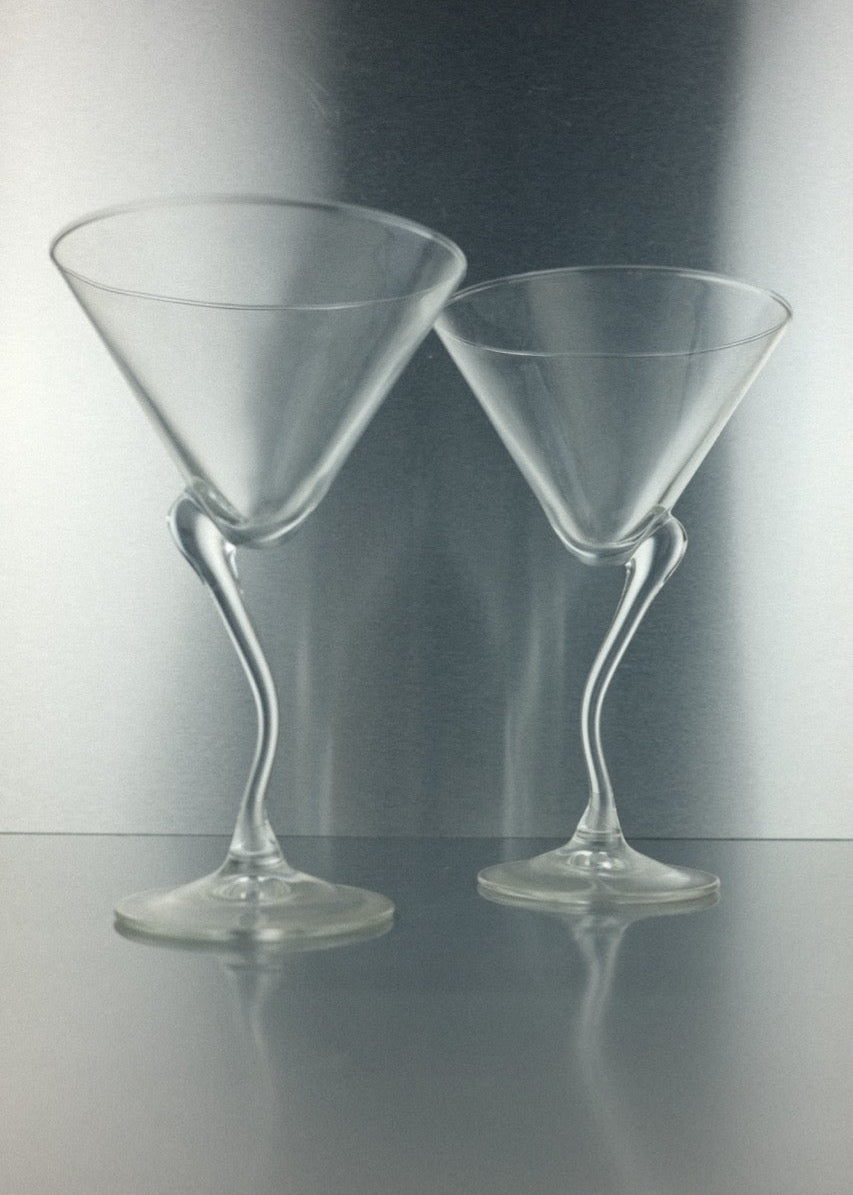 duo de verres à martini zig zag