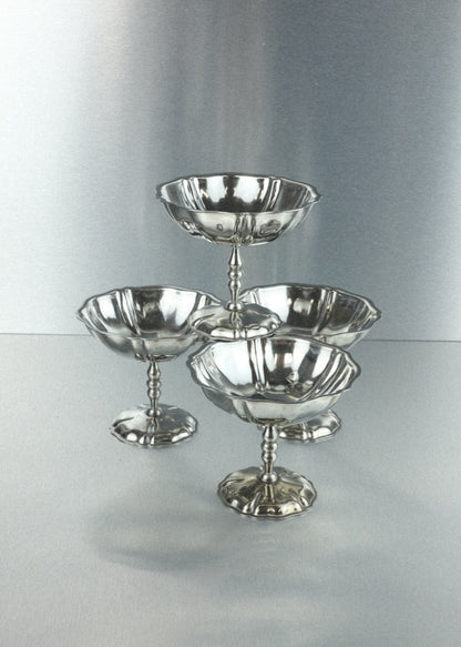 4 coupelles inox design sculptural