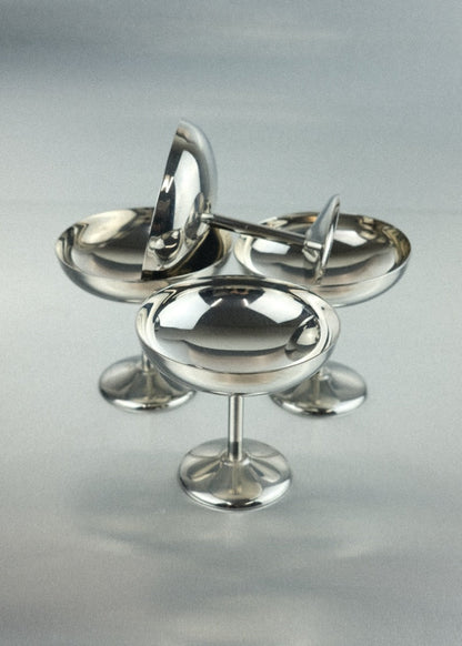 4 coupelles inox design minimaliste