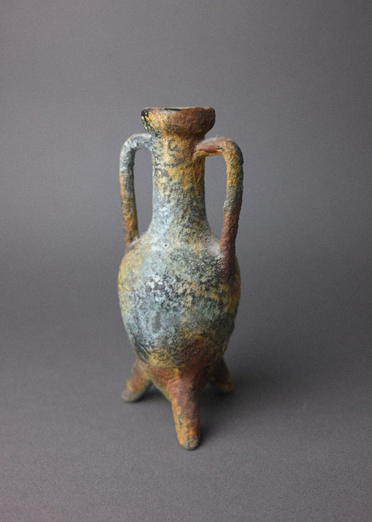 mini amphore décorative en céramique patinée