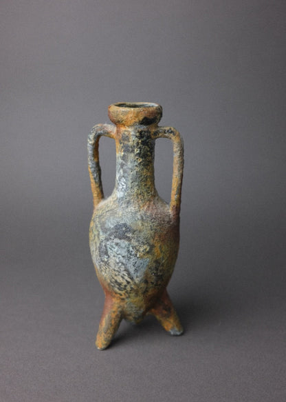 mini amphore décorative en céramique patinée