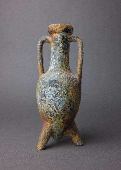 mini amphore décorative en céramique patinée