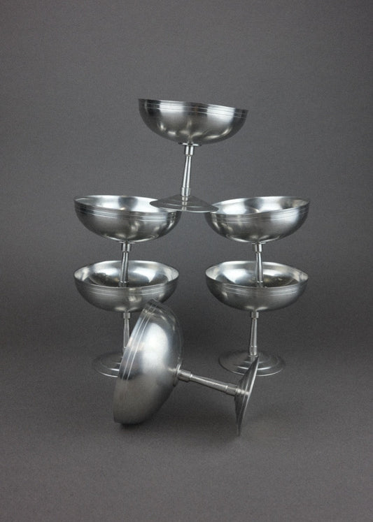 6 coupelles en inox Letang Remy