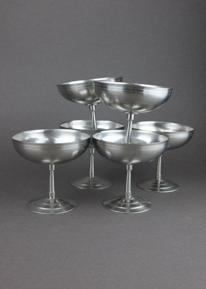 6 coupelles en inox Letang Remy