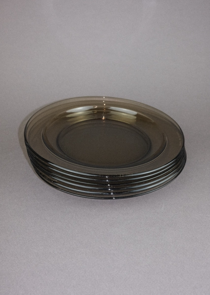 set de 5 assiettes vintage fumées – Arcoroc France