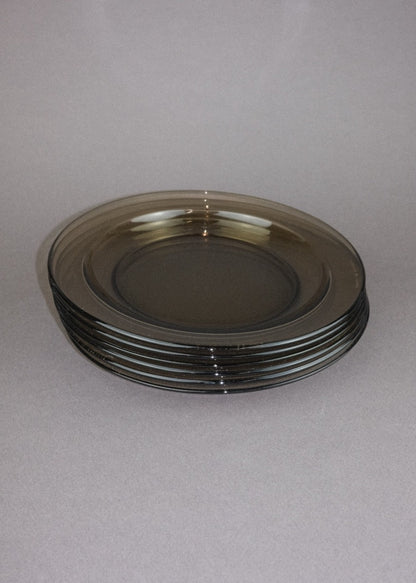 set de 5 assiettes vintage fumées – Arcoroc France