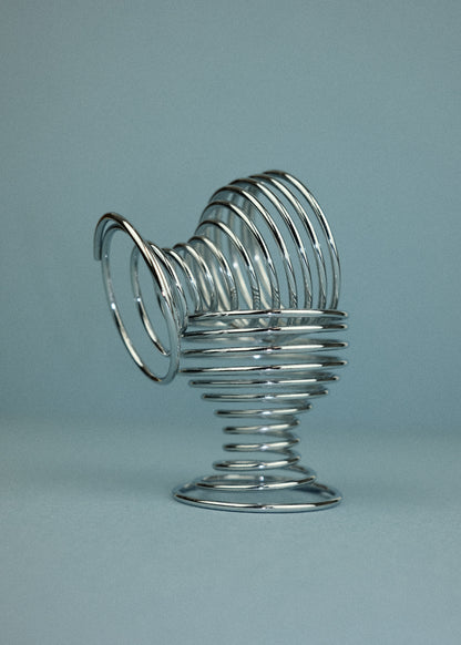 duo de coquetiers spirale chromés