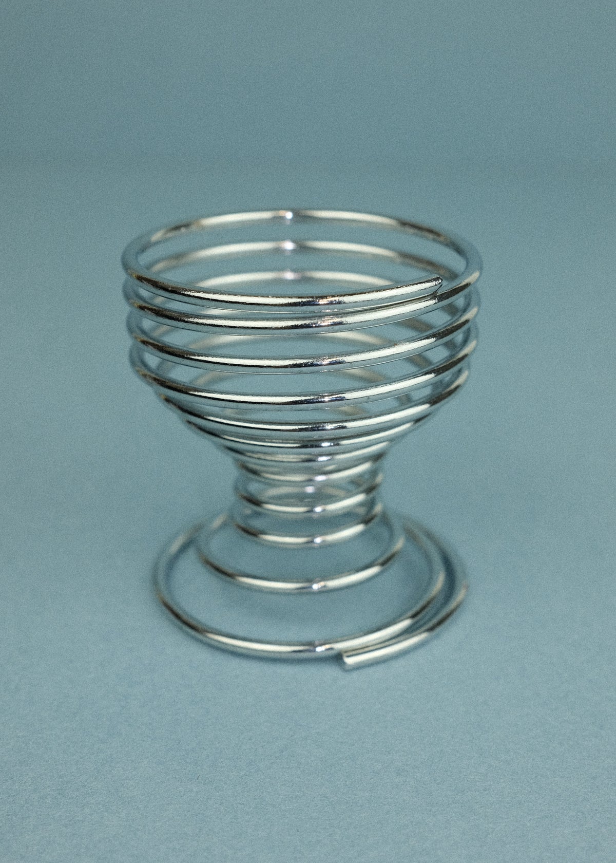 duo de coquetiers spirale chromés