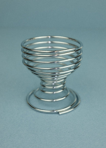 duo de coquetiers spirale chromés