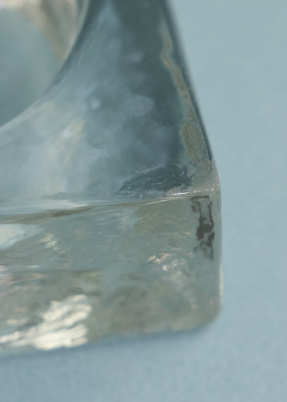 cendrier en verre massif