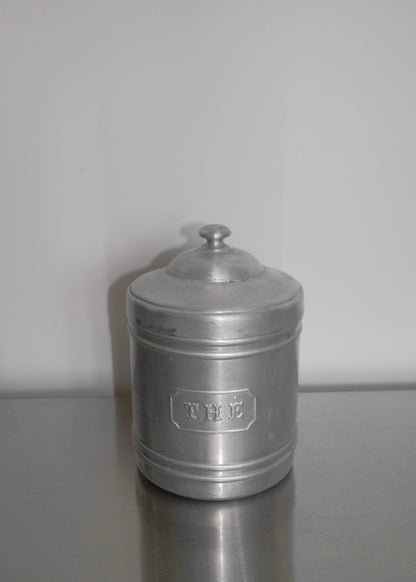 série de 5 pots à épices vintage aluminium