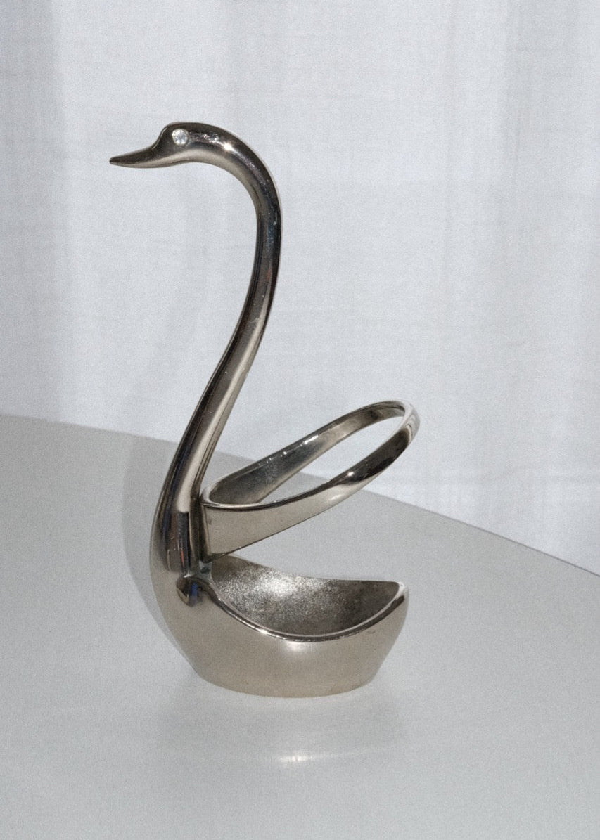 cygne porte-cuillères en métal