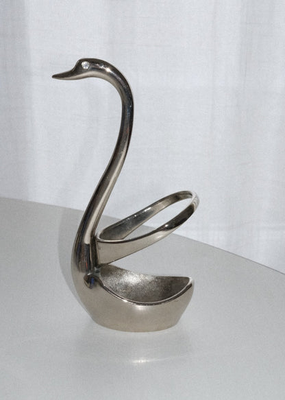 cygne porte-cuillères en métal