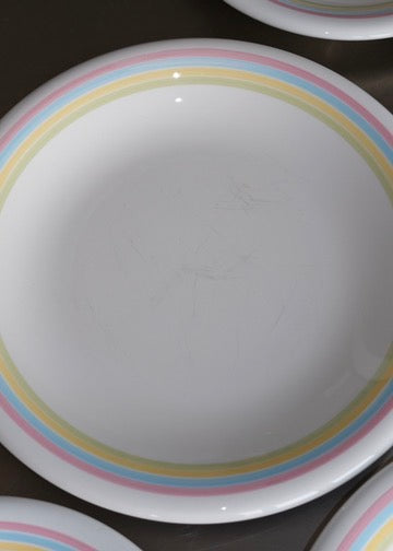 lot 8 assiettes pastelles italiennes
