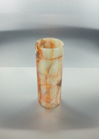 vase en onyx orangé