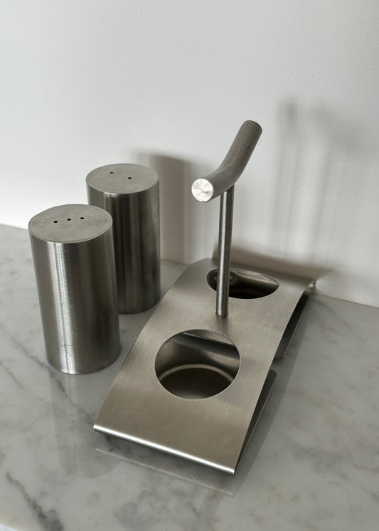 serviteur à sel & poivre inox brossé