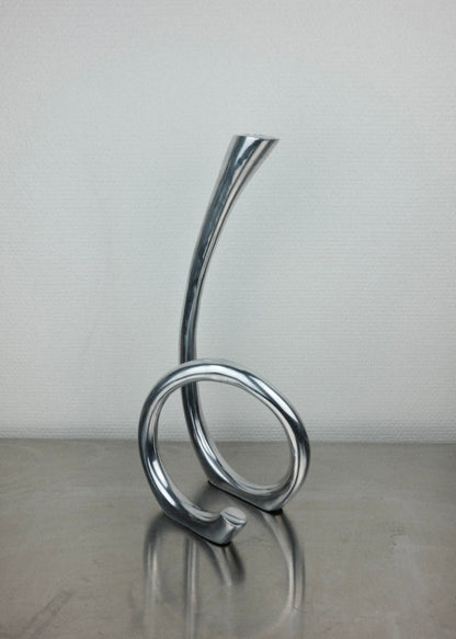 bougeoir curly fonte d'aluminium