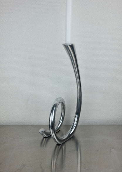 bougeoir curly fonte d'aluminium